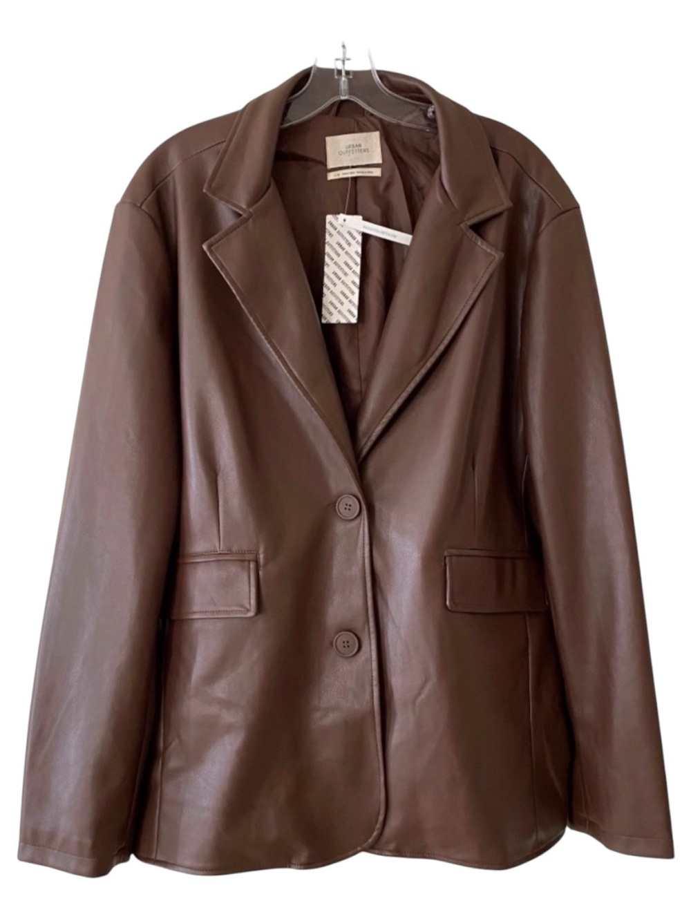 UO Jules Oversized Faux Leather Blazer Jacket